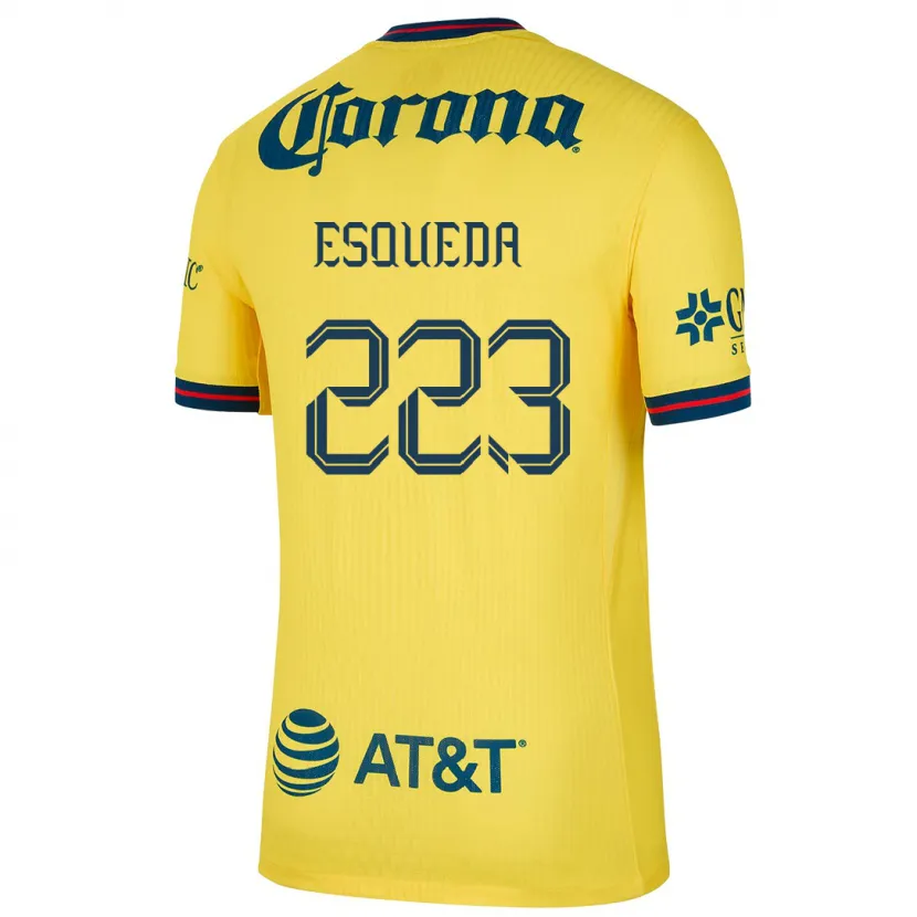 Danxen Kinder Diego Esqueda #223 Gelb Blau Heimtrikot Trikot 2024/25 T-Shirt
