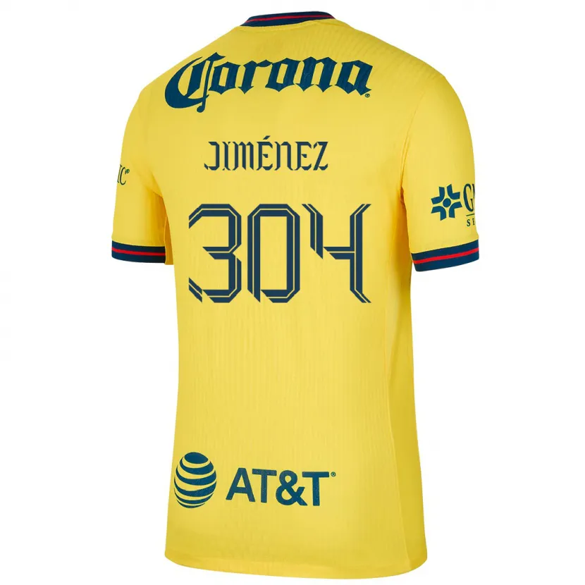 Danxen Kinder Derek Jiménez #304 Gelb Blau Heimtrikot Trikot 2024/25 T-Shirt