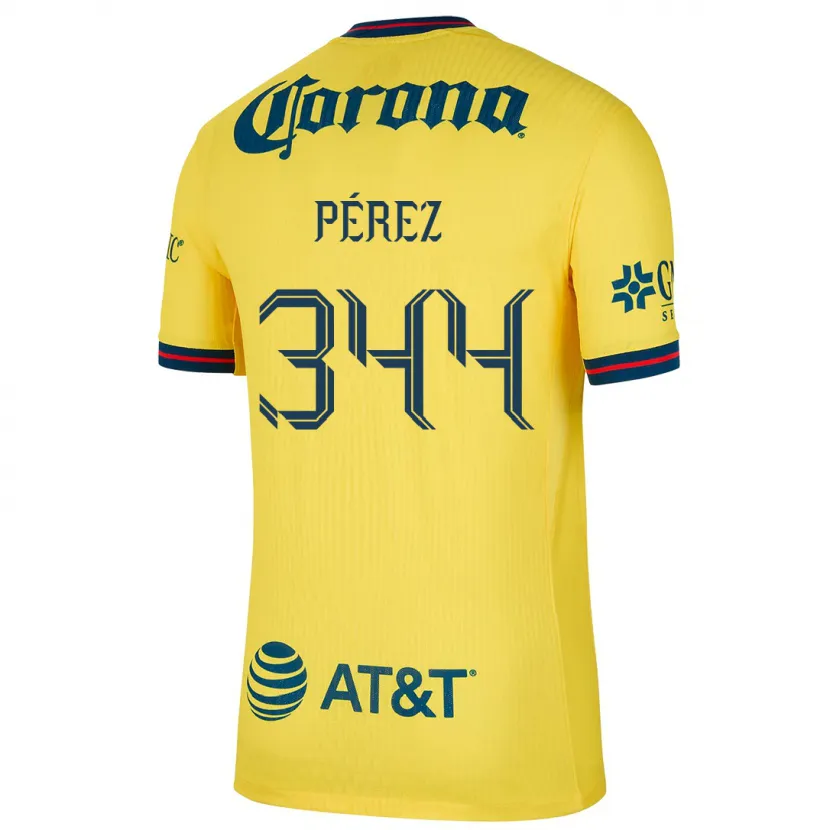 Danxen Kinder Froylan Pérez #344 Gelb Blau Heimtrikot Trikot 2024/25 T-Shirt