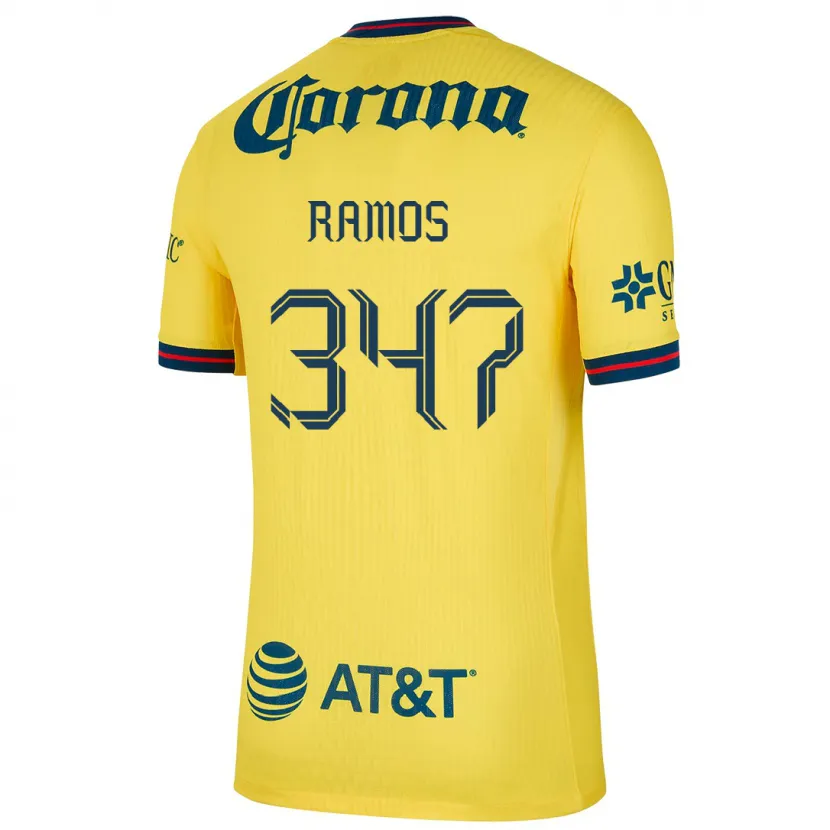 Danxen Kinder Luis Ramos #347 Gelb Blau Heimtrikot Trikot 2024/25 T-Shirt