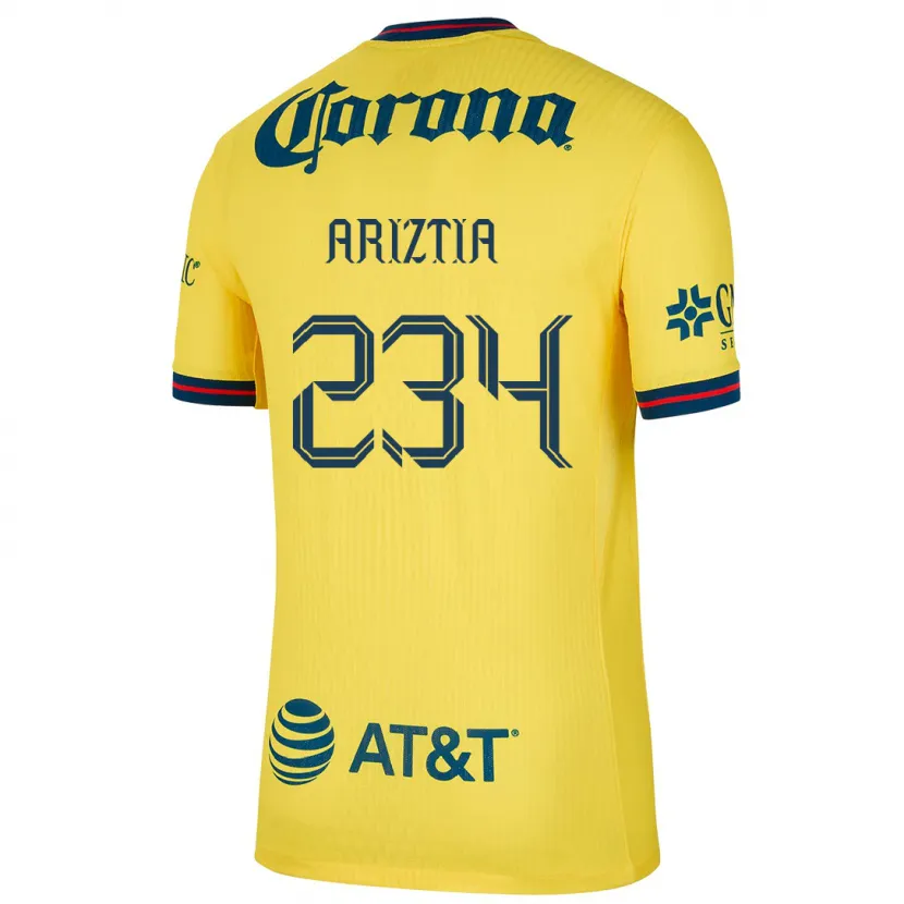 Danxen Kinder Íñigo Ariztia #234 Gelb Blau Heimtrikot Trikot 2024/25 T-Shirt