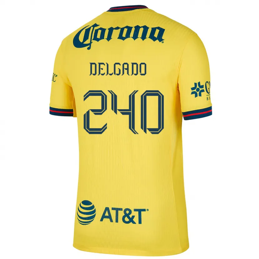 Danxen Kinder Gael Delgado #240 Gelb Blau Heimtrikot Trikot 2024/25 T-Shirt