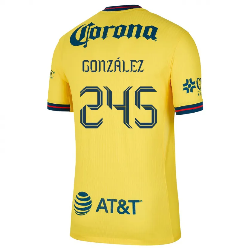 Danxen Kinder Enrique González #245 Gelb Blau Heimtrikot Trikot 2024/25 T-Shirt