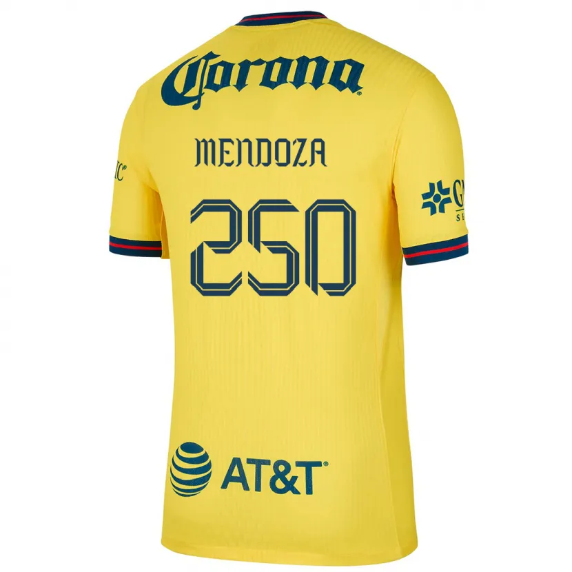 Danxen Kinder Luis Mendoza #250 Gelb Blau Heimtrikot Trikot 2024/25 T-Shirt