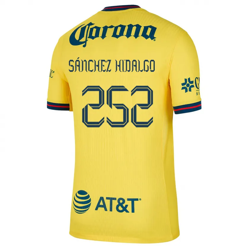 Danxen Kinder Horacio Sánchez Hidalgo #252 Gelb Blau Heimtrikot Trikot 2024/25 T-Shirt
