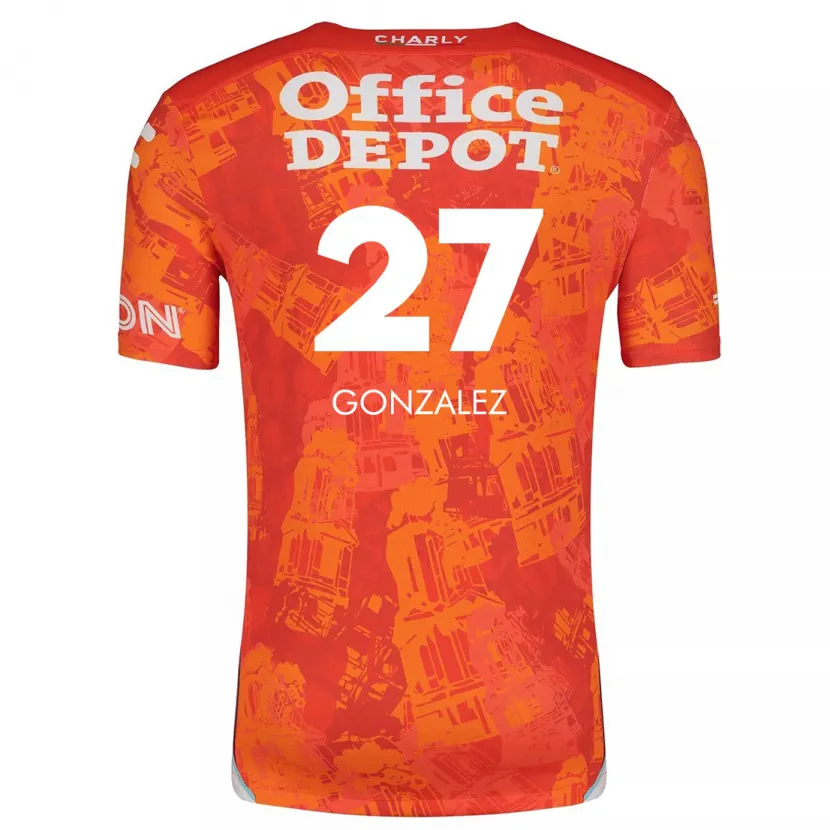 Danxen Kinder Owen González #27 Orange Weiß Auswärtstrikot Trikot 2024/25 T-Shirt