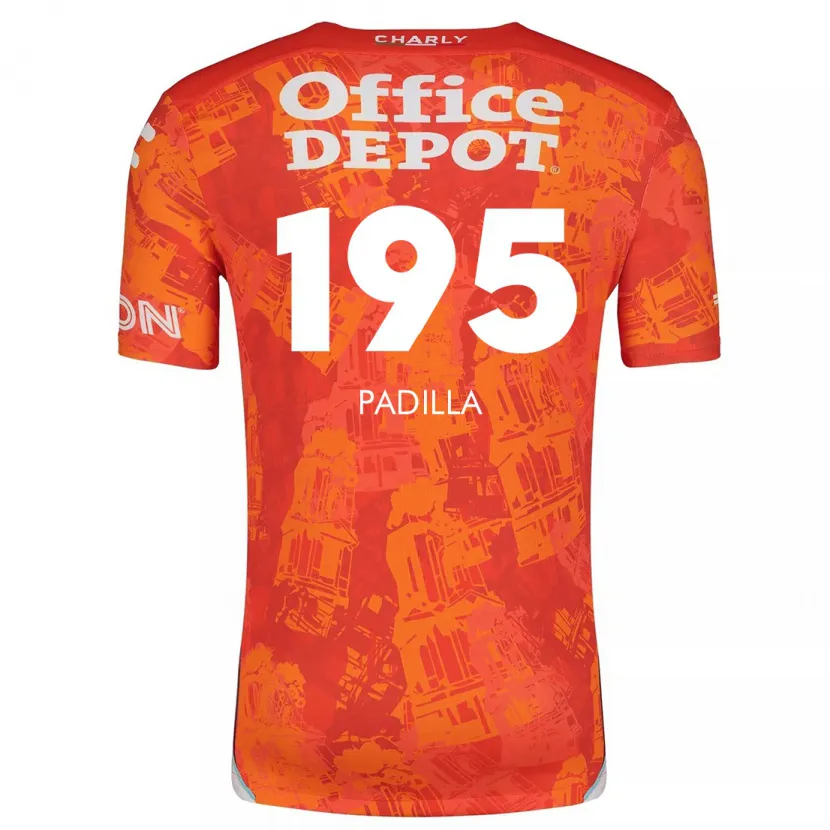 Danxen Kinder Ángel Padilla #195 Orange Weiß Auswärtstrikot Trikot 2024/25 T-Shirt