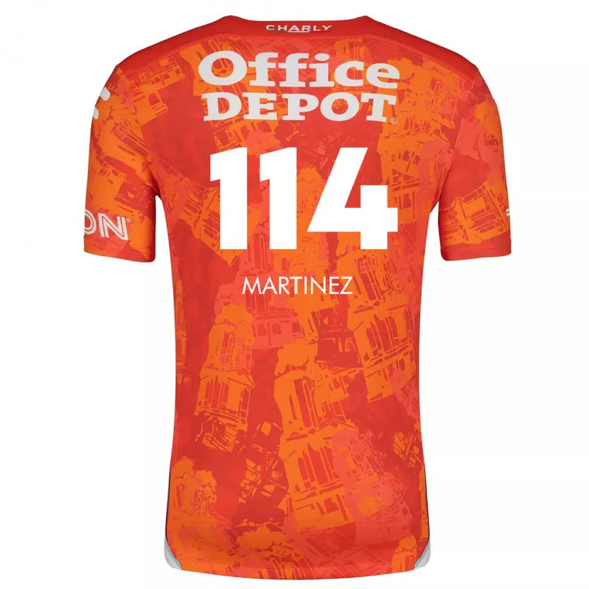 Danxen Kinder Jesús Martínez #114 Orange Weiß Auswärtstrikot Trikot 2024/25 T-Shirt