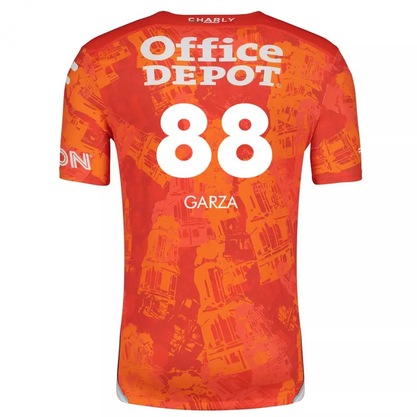 Danxen Kinder Adrián Garza #88 Orange Weiß Auswärtstrikot Trikot 2024/25 T-Shirt