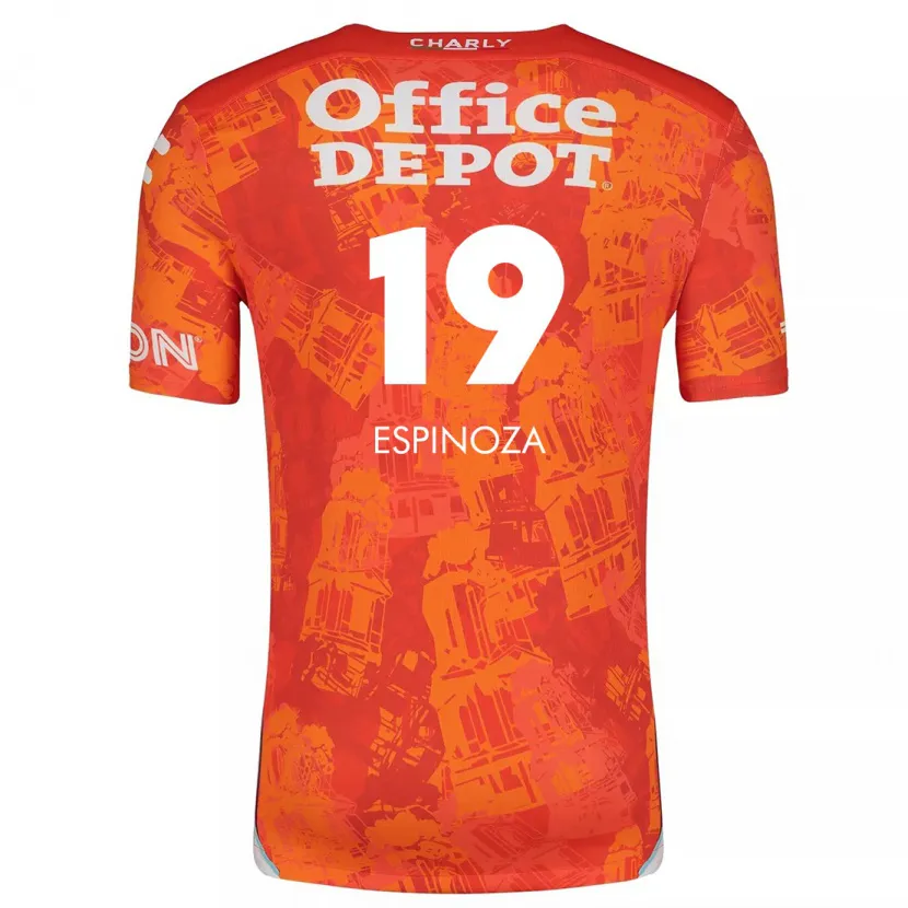 Danxen Kinder Giselle Espinoza #19 Orange Weiß Auswärtstrikot Trikot 2024/25 T-Shirt