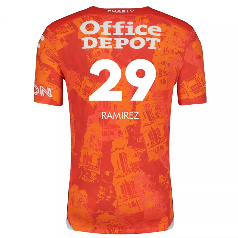 Danxen Kinder Elliana Ramirez #29 Orange Weiß Auswärtstrikot Trikot 2024/25 T-Shirt