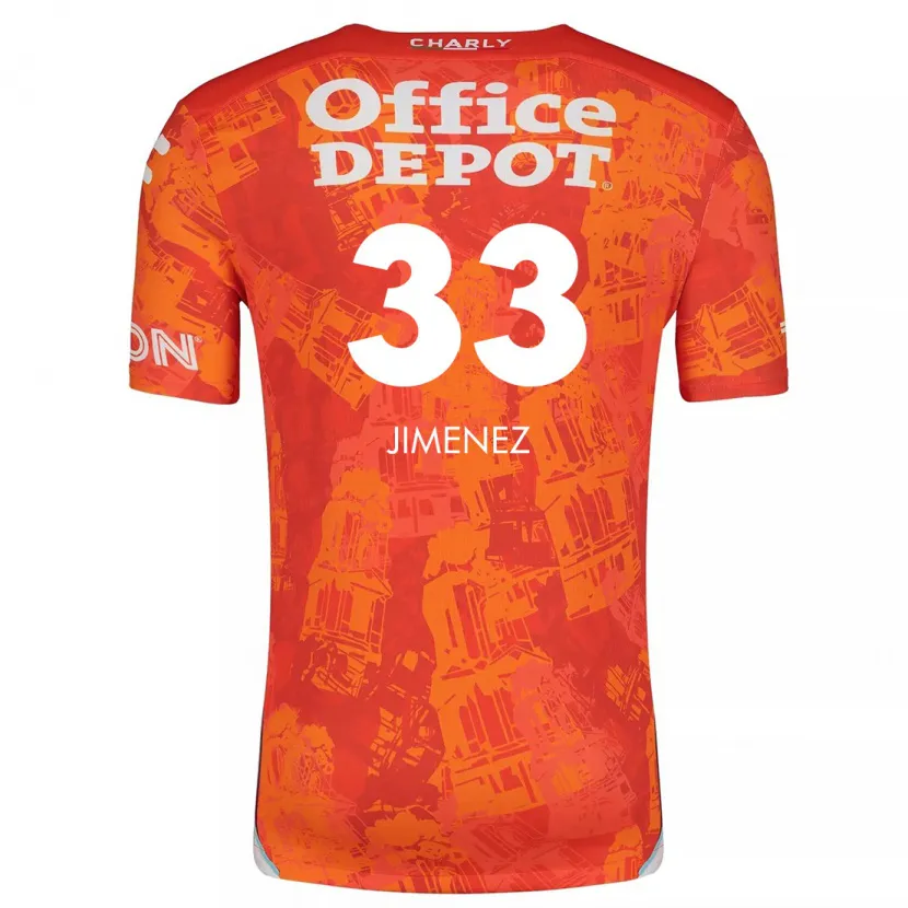 Danxen Kinder Stefani Jiménez #33 Orange Weiß Auswärtstrikot Trikot 2024/25 T-Shirt