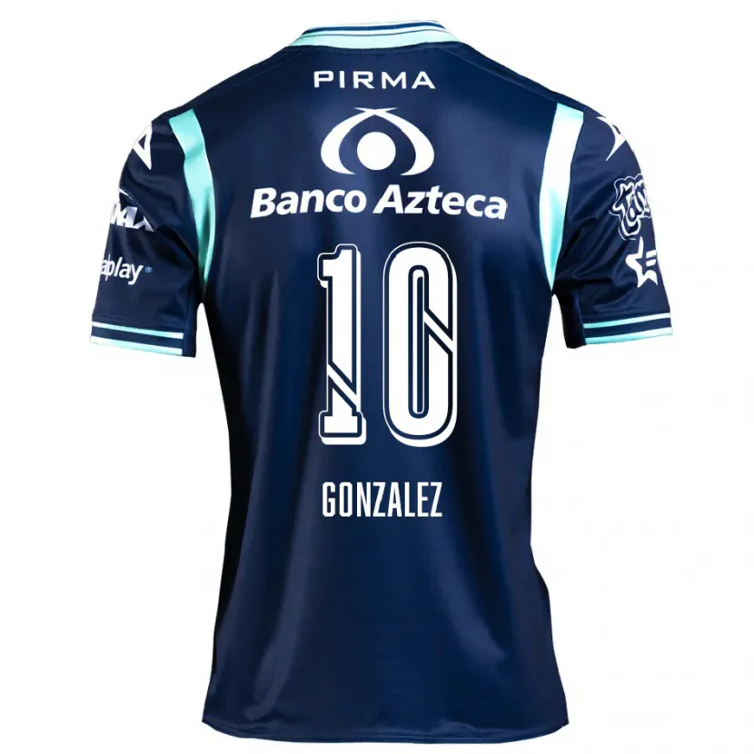 Danxen Kinder Jair González #10 Navy Blau Auswärtstrikot Trikot 2024/25 T-Shirt