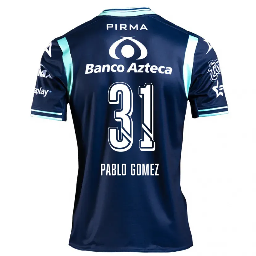 Danxen Kinder Juan Pablo Gómez #31 Navy Blau Auswärtstrikot Trikot 2024/25 T-Shirt