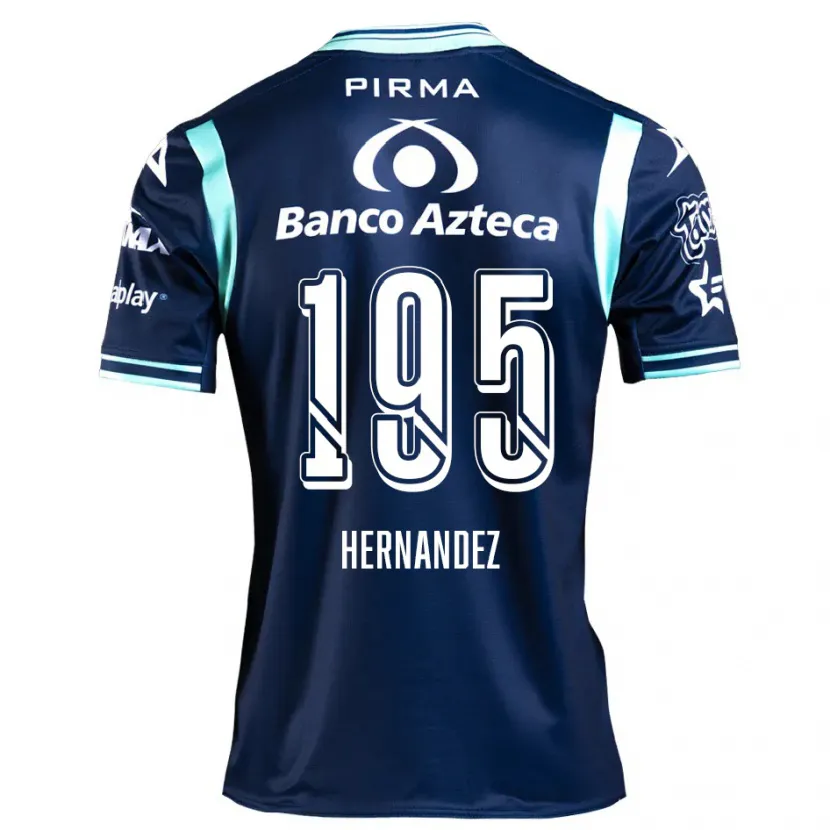 Danxen Kinder Daniel Hernández #195 Navy Blau Auswärtstrikot Trikot 2024/25 T-Shirt