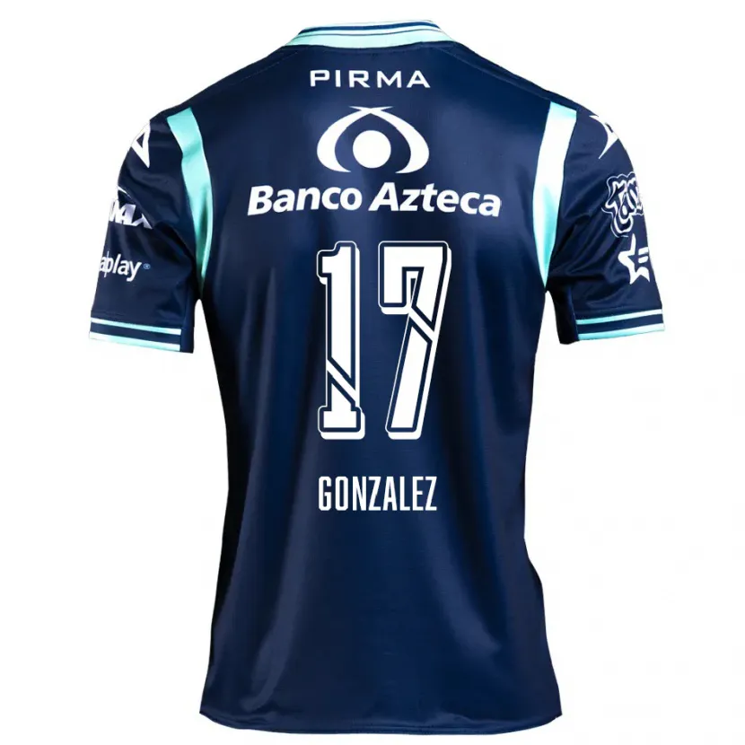 Danxen Kinder Andrea González #17 Navy Blau Auswärtstrikot Trikot 2024/25 T-Shirt
