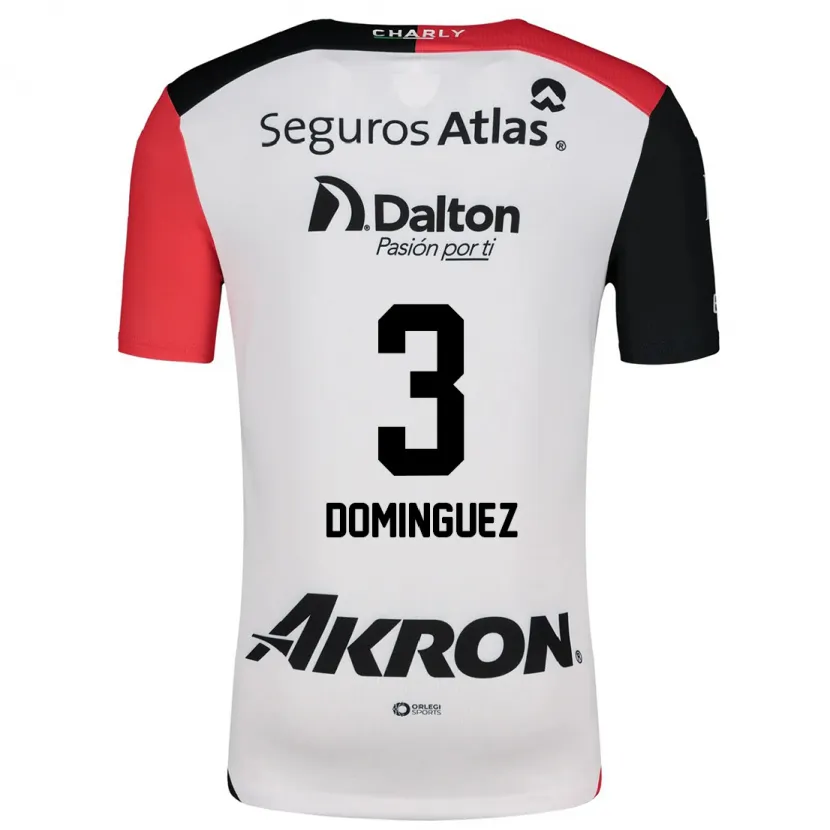 Danxen Kinder Idekel Domínguez #3 Weiß Rot Schwarz Auswärtstrikot Trikot 2024/25 T-Shirt