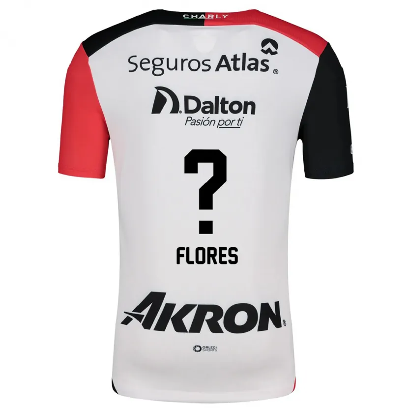 Danxen Kinder Luis Flores #0 Weiß Rot Schwarz Auswärtstrikot Trikot 2024/25 T-Shirt