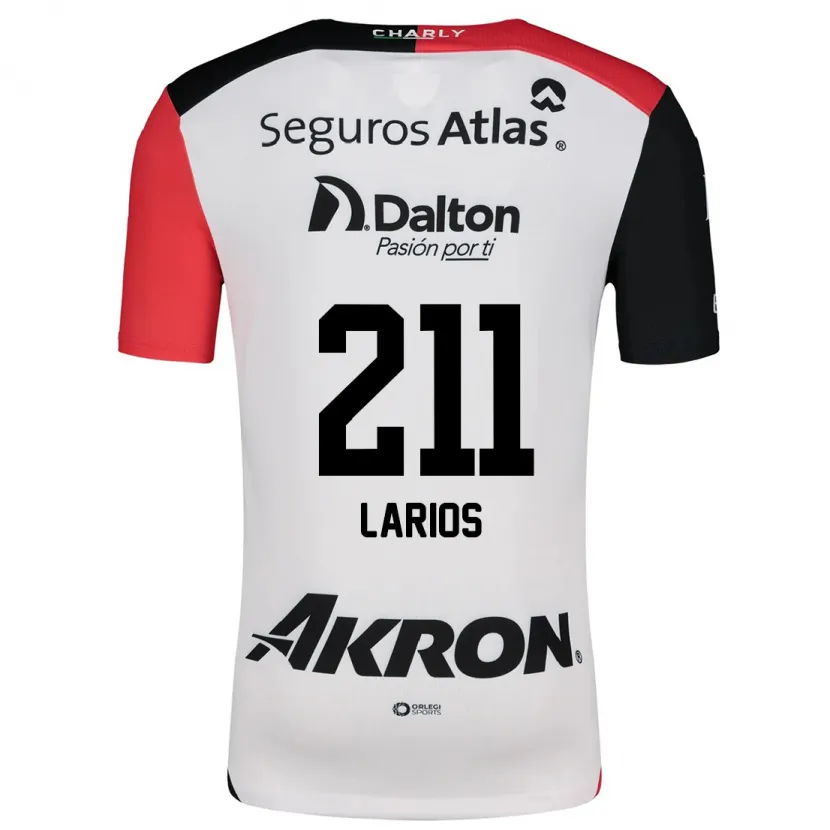 Danxen Kinder Israel Larios #211 Weiß Rot Schwarz Auswärtstrikot Trikot 2024/25 T-Shirt