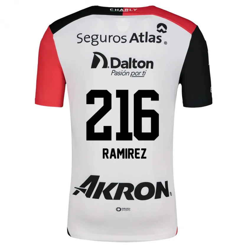 Danxen Kinder Paulo Ramírez #216 Weiß Rot Schwarz Auswärtstrikot Trikot 2024/25 T-Shirt