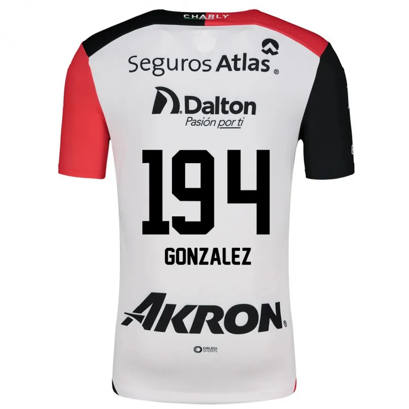 Danxen Kinder Andrés González #194 Weiß Rot Schwarz Auswärtstrikot Trikot 2024/25 T-Shirt