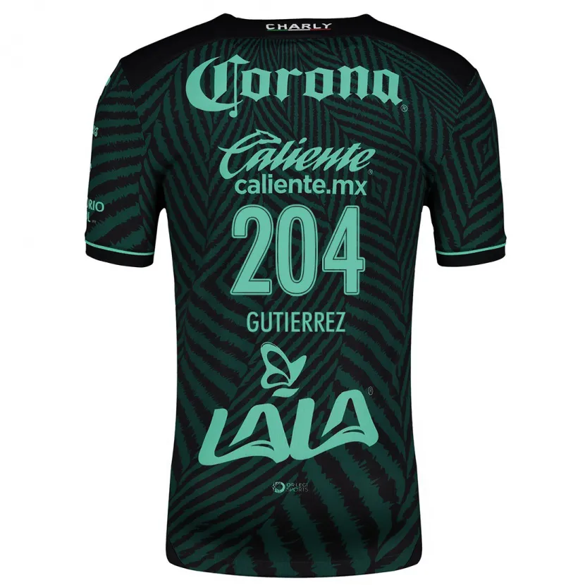 Danxen Kinder Gabriel Gutiérrez #204 Schwarz Grün Auswärtstrikot Trikot 2024/25 T-Shirt