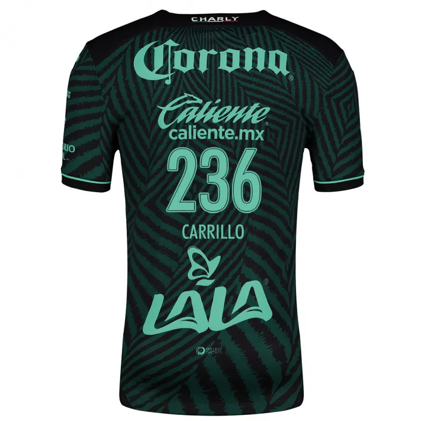Danxen Kinder Fernando Carrillo #236 Schwarz Grün Auswärtstrikot Trikot 2024/25 T-Shirt