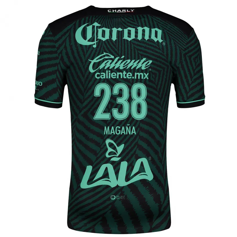 Danxen Kinder Emilio Magaña #238 Schwarz Grün Auswärtstrikot Trikot 2024/25 T-Shirt
