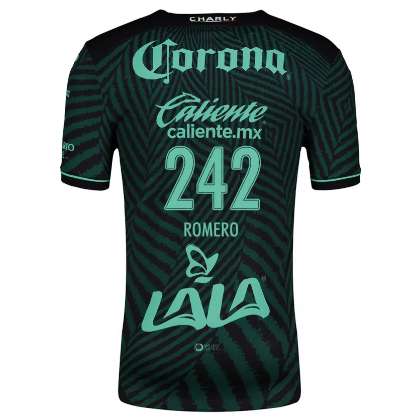 Danxen Kinder Ángel Romero #242 Schwarz Grün Auswärtstrikot Trikot 2024/25 T-Shirt
