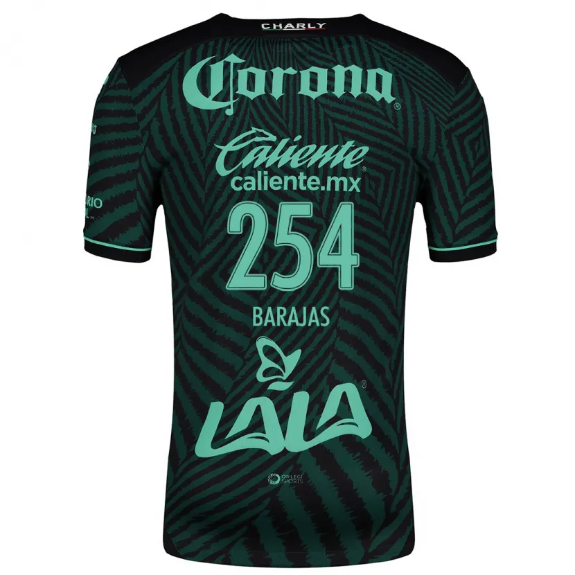 Danxen Kinder Sergio Barajas #254 Schwarz Grün Auswärtstrikot Trikot 2024/25 T-Shirt