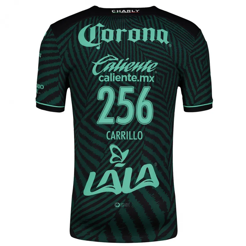 Danxen Kinder Stéphano Carrillo #256 Schwarz Grün Auswärtstrikot Trikot 2024/25 T-Shirt