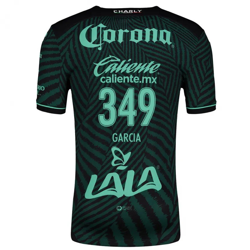 Danxen Kinder Diego García #349 Schwarz Grün Auswärtstrikot Trikot 2024/25 T-Shirt