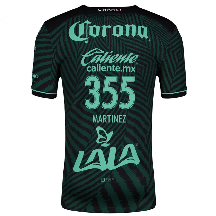 Danxen Kinder Leonardo Martinez #355 Schwarz Grün Auswärtstrikot Trikot 2024/25 T-Shirt