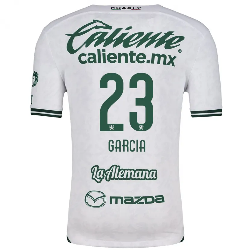 Danxen Kinder Óscar García #23 Weiß Grün Auswärtstrikot Trikot 2024/25 T-Shirt