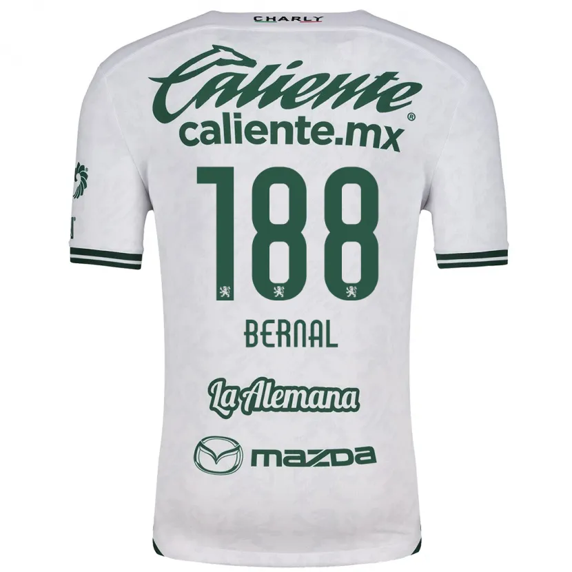 Danxen Kinder Juan Bernal #188 Weiß Grün Auswärtstrikot Trikot 2024/25 T-Shirt