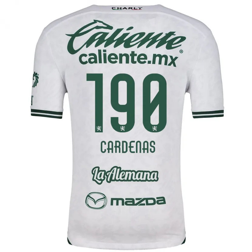 Danxen Kinder Emilio Cárdenas #190 Weiß Grün Auswärtstrikot Trikot 2024/25 T-Shirt