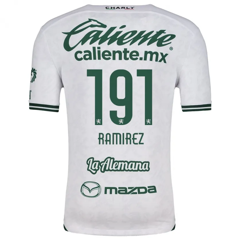 Danxen Kinder Ian Ramírez #191 Weiß Grün Auswärtstrikot Trikot 2024/25 T-Shirt