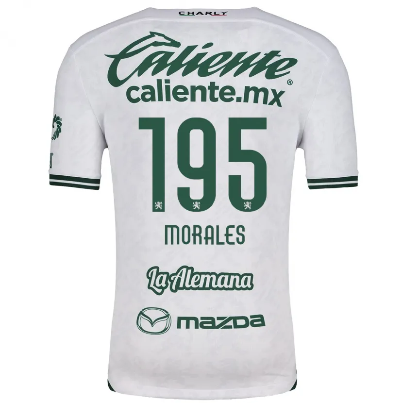 Danxen Kinder Daniel Morales #195 Weiß Grün Auswärtstrikot Trikot 2024/25 T-Shirt