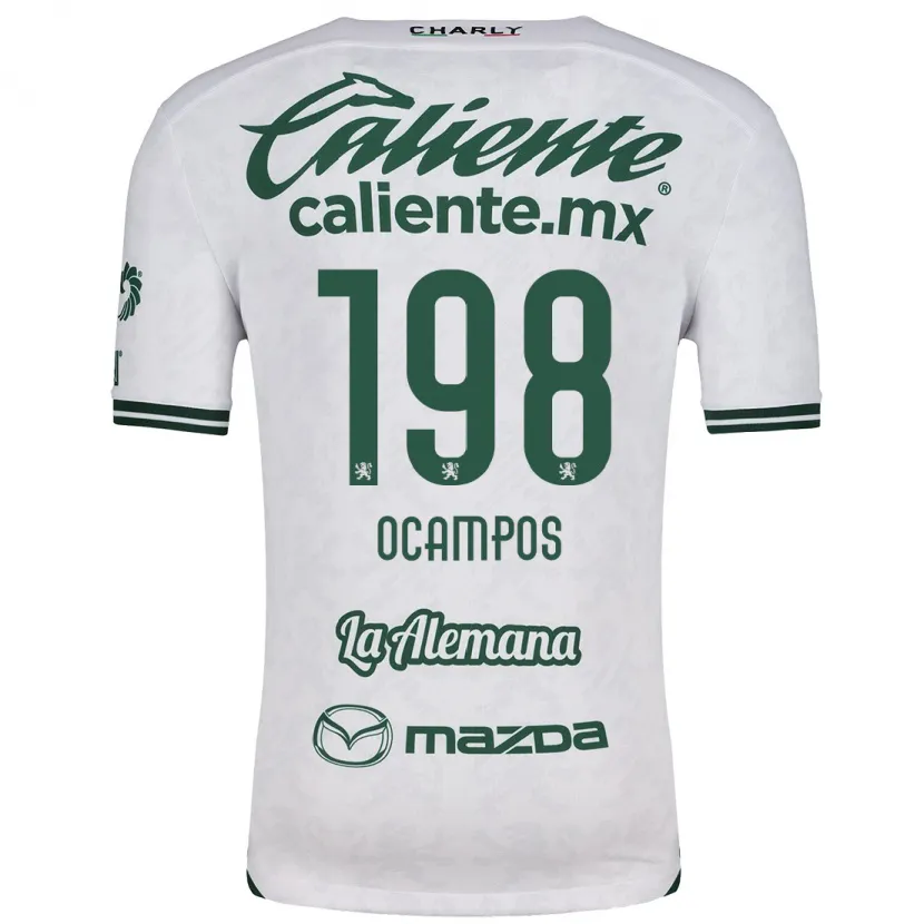 Danxen Kinder Omar Ocampos #198 Weiß Grün Auswärtstrikot Trikot 2024/25 T-Shirt