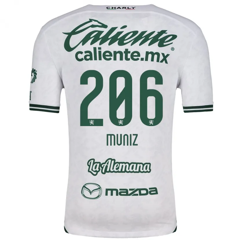 Danxen Kinder Isaác Muñíz #206 Weiß Grün Auswärtstrikot Trikot 2024/25 T-Shirt