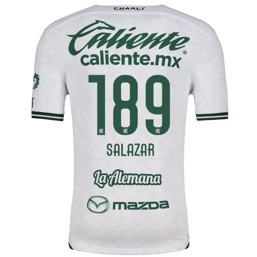 Danxen Kinder José Salazar #189 Weiß Grün Auswärtstrikot Trikot 2024/25 T-Shirt