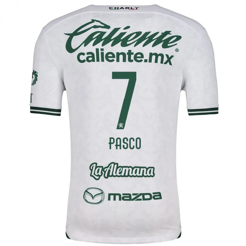 Danxen Kinder Madeleine Pasco #7 Weiß Grün Auswärtstrikot Trikot 2024/25 T-Shirt