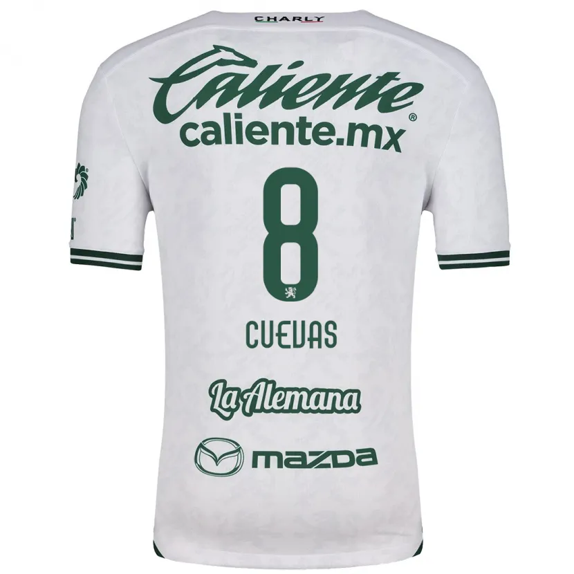 Danxen Kinder Lucero Cuevas #8 Weiß Grün Auswärtstrikot Trikot 2024/25 T-Shirt