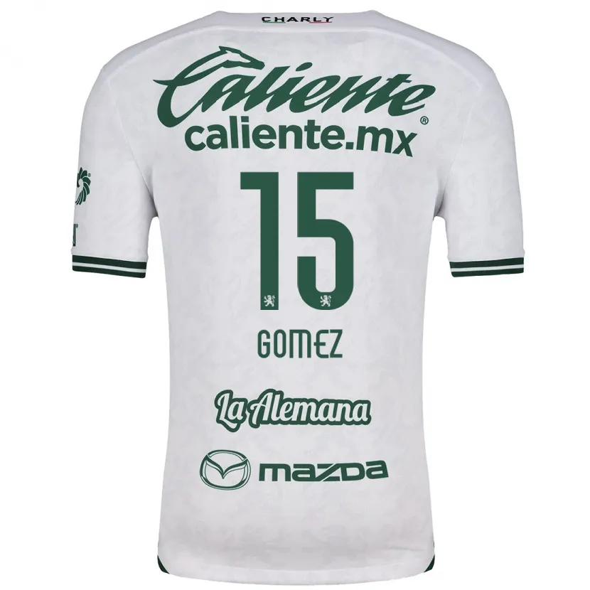 Danxen Kinder Paulina Gómez #15 Weiß Grün Auswärtstrikot Trikot 2024/25 T-Shirt