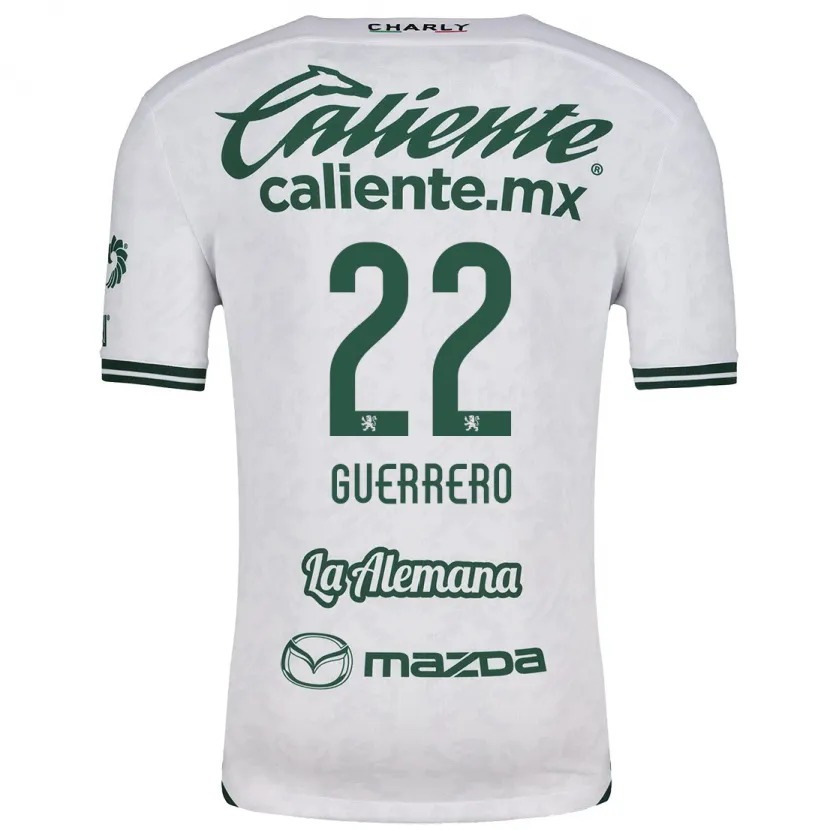 Danxen Kinder África Guerrero #22 Weiß Grün Auswärtstrikot Trikot 2024/25 T-Shirt