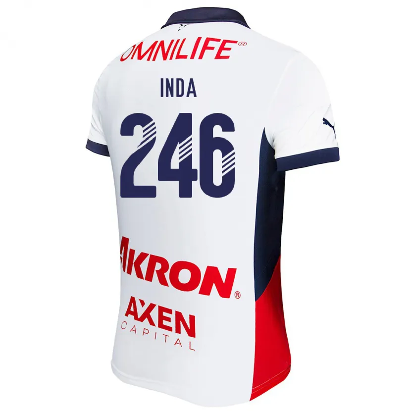 Danxen Kinder Samir Inda #246 Weiß Rot Blau Auswärtstrikot Trikot 2024/25 T-Shirt