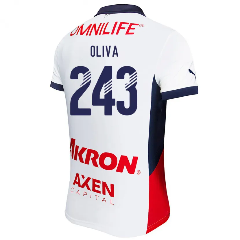 Danxen Kinder Diego Oliva #243 Weiß Rot Blau Auswärtstrikot Trikot 2024/25 T-Shirt