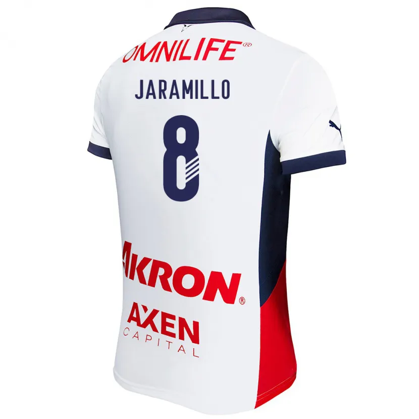 Danxen Kinder Carolina Jaramillo #8 Weiß Rot Blau Auswärtstrikot Trikot 2024/25 T-Shirt