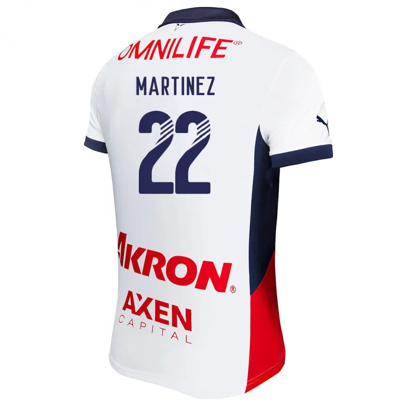Danxen Kinder Karla Martínez #22 Weiß Rot Blau Auswärtstrikot Trikot 2024/25 T-Shirt