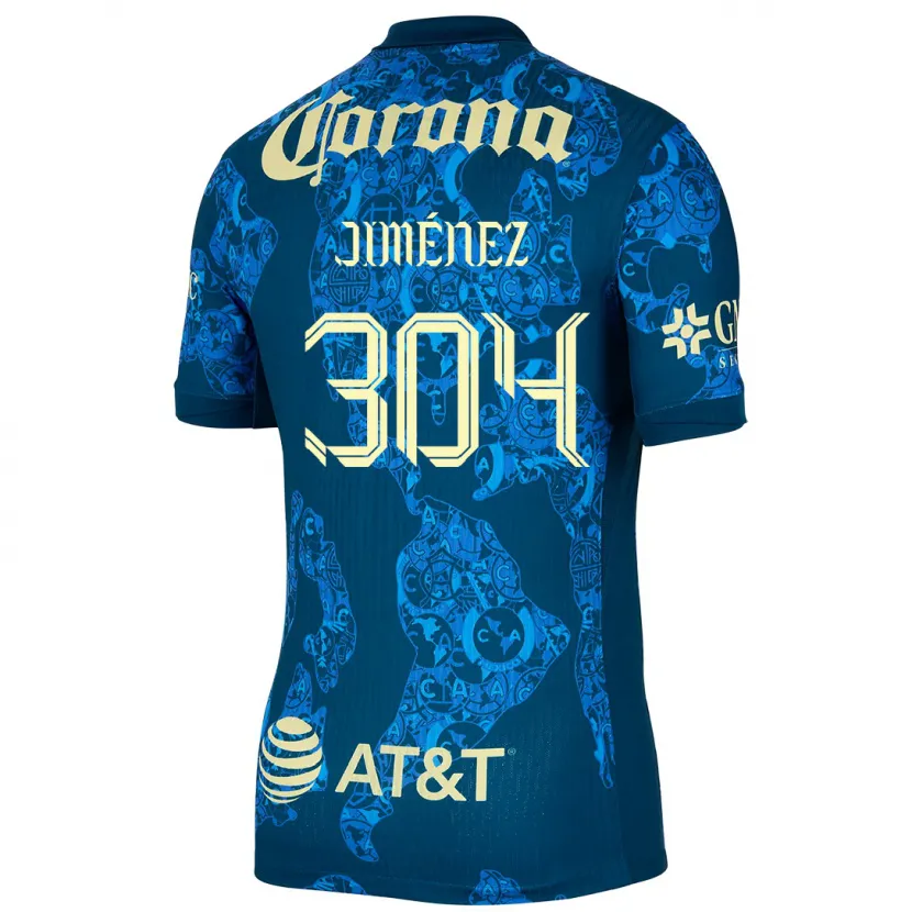Danxen Kinder Derek Jiménez #304 Blau Gelb Auswärtstrikot Trikot 2024/25 T-Shirt
